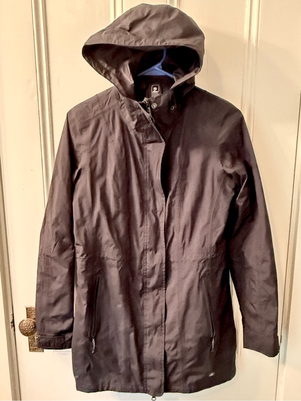 EMS Eastern Mountain Sports Women's Hooded Windbreaker Rain Jacket Black XS